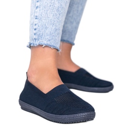 Tmavě modré tenisky Slip On openwork Deep modrý