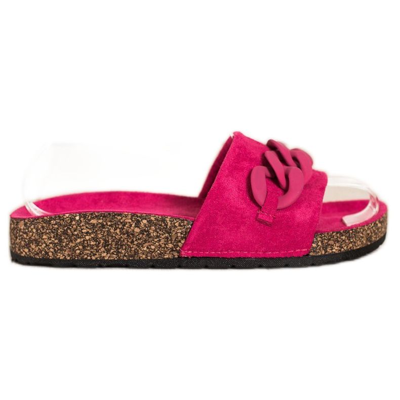 SHELOVET Módní pantofle s ozdobou oranžový