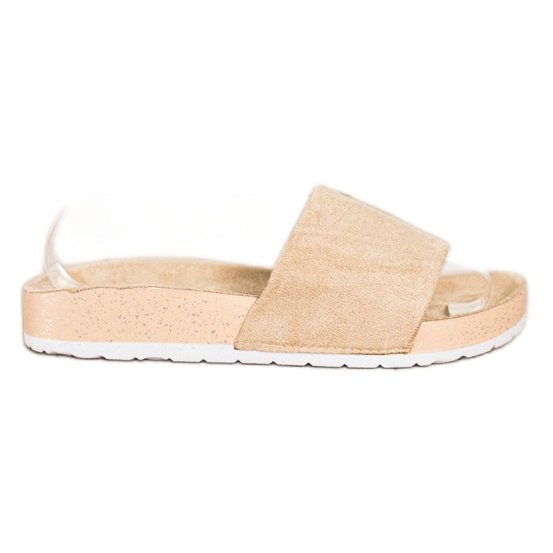 SHELOVET Módní semišové pantofle hnědý