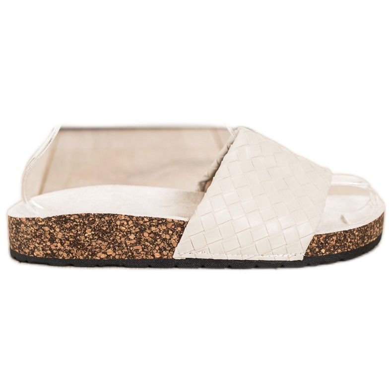 SHELOVET Módní pletené pantofle hnědý