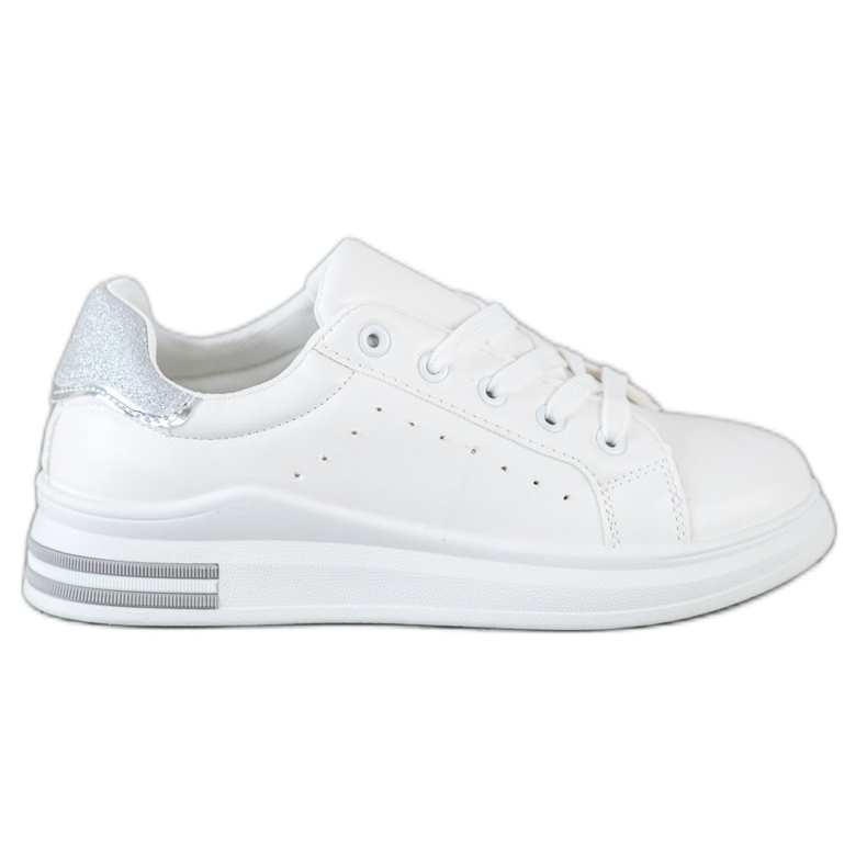 Diamantique Tenisky s třpytivou vložkou bílý