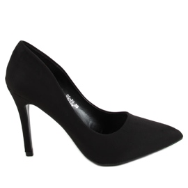 Lodičky na černém semiši GG-70 Black černý