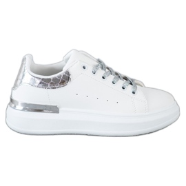 SHELOVET Tenisky s třpytivým šněrováním bílý SHELOVET Tenisky s třpytivým šněrováním bílý