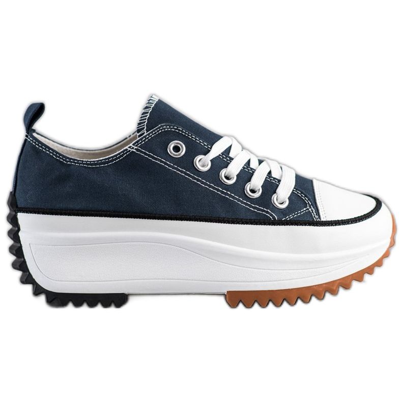 SHELOVET Tenisky Na Vysoké Platformě modrý