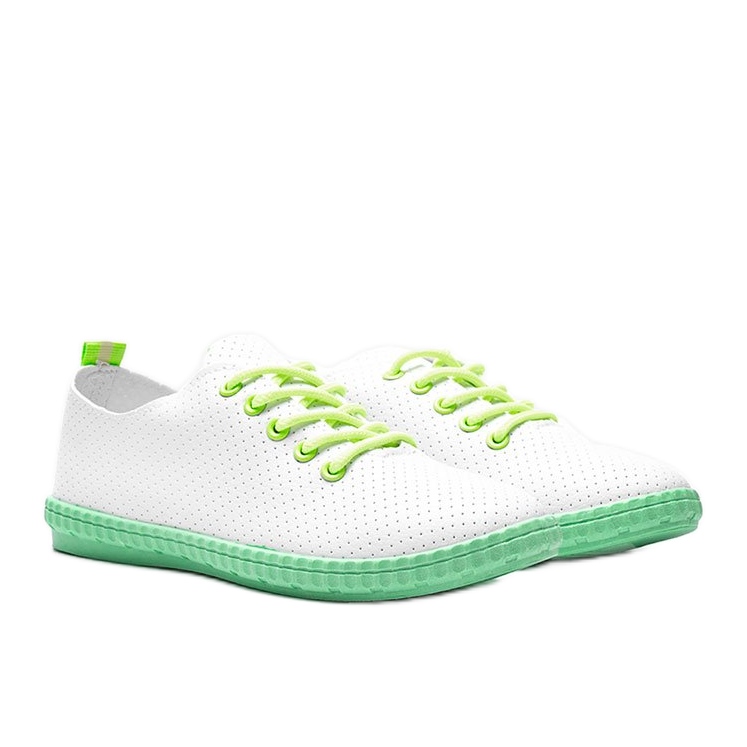 Dovolte mi bílé prolamované tenisky bílý