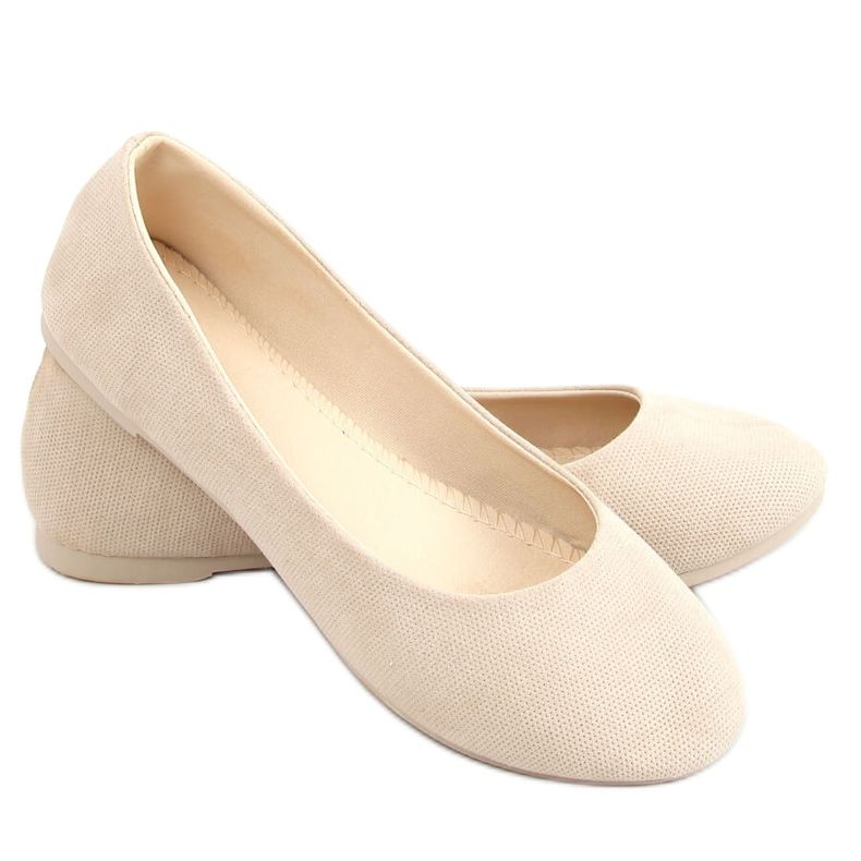 Béžové dámské balerínky JX38 Beige béžový