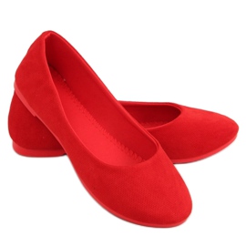 Červené dámské balerínky JX38 Red červený