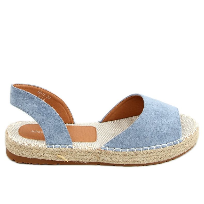 Otevřené špičky modré espadrilky 6915 modrá modrý