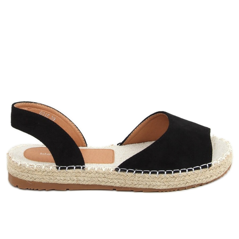 Espadrilky s otevřenou špičkou černé 6915 Black černá