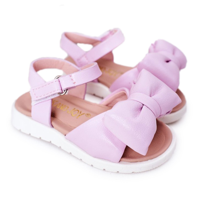 FR1 Dětské sandály s mašlí Violet Abbie fialový