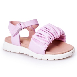 FR1 Dětské sandály se suchým zipem Violet Aimy fialová