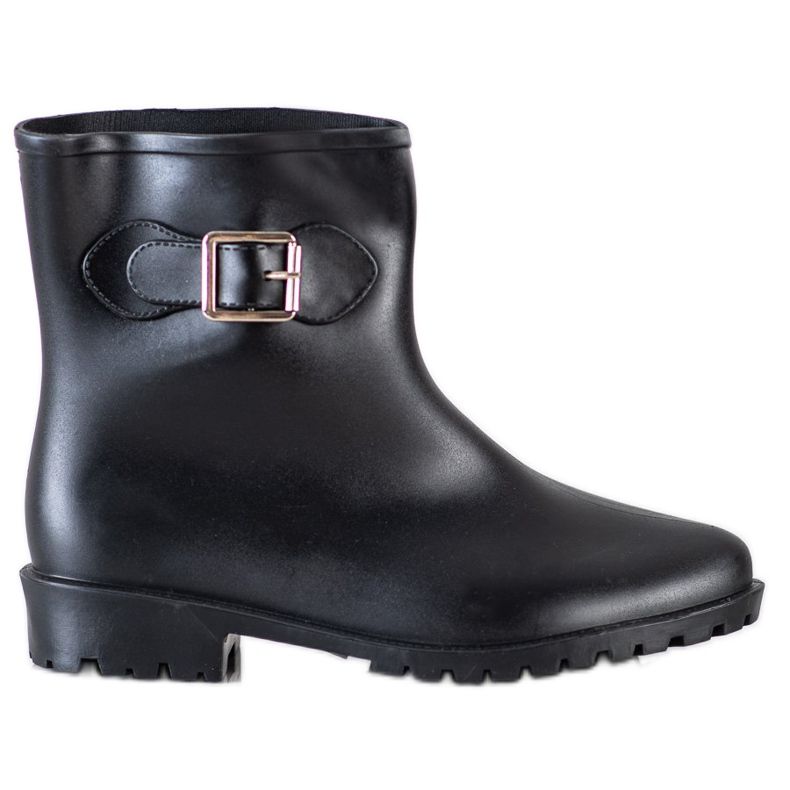 SHELOVET Galoše s ozdobnou přezkou černá