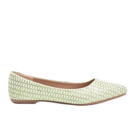 Zelené lesklé balerínky Rios zelený