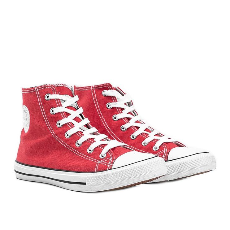 Pánské červené kotníkové tenisky Perry