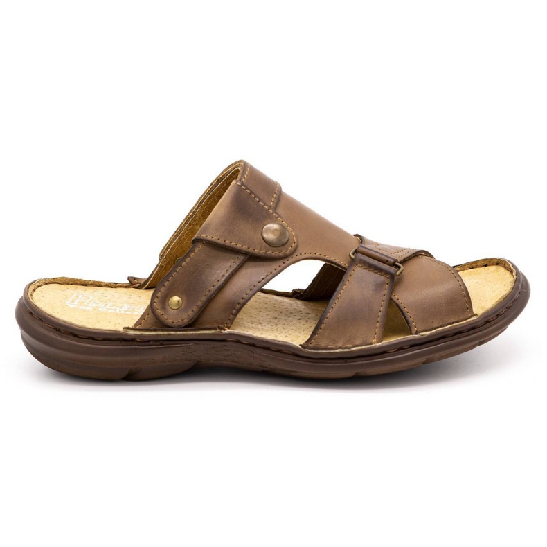 Polbut Pánské pantofle 024 hnědé hnědý