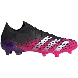 Kopačky Adidas Predator Freak.1 L Fg M FW7244 bílá, černá, růžová černý