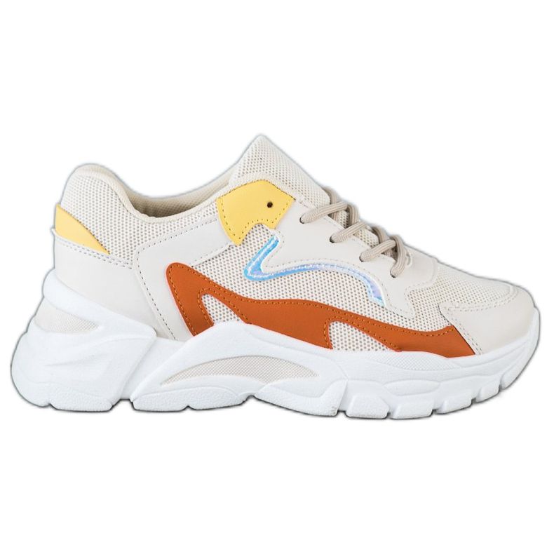 SHELOVET Příležitostné béžové tenisky béžový vícebarevný