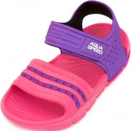 Aqua-Speed Pěna růžová fialová dívčí sandály