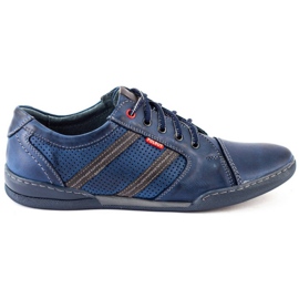 Polbut Pánská volnočasová obuv R3 Perforation Navy Blue námořnická modř