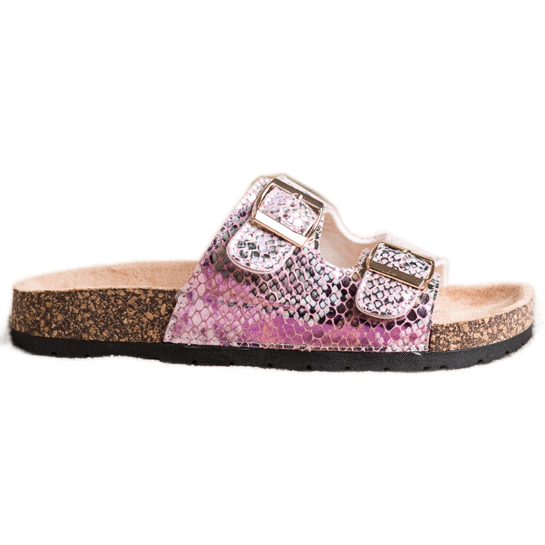 SHELOVET Pantofle s efektem Holo růžový