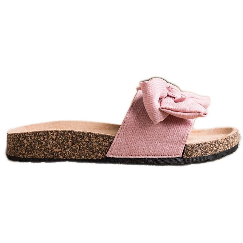 SHELOVET Pantofle S Mašlí růžový