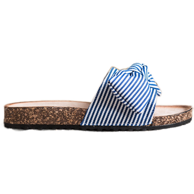 Pruhované sandály Vinceza bílý modrý