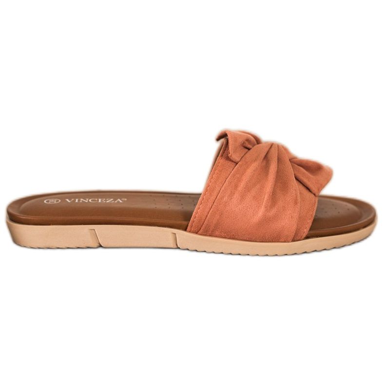 Semišové pantofle VINCEZA oranžový
