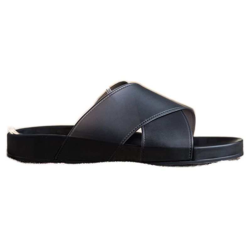 SHELOVET Módní gumové pantofle černá