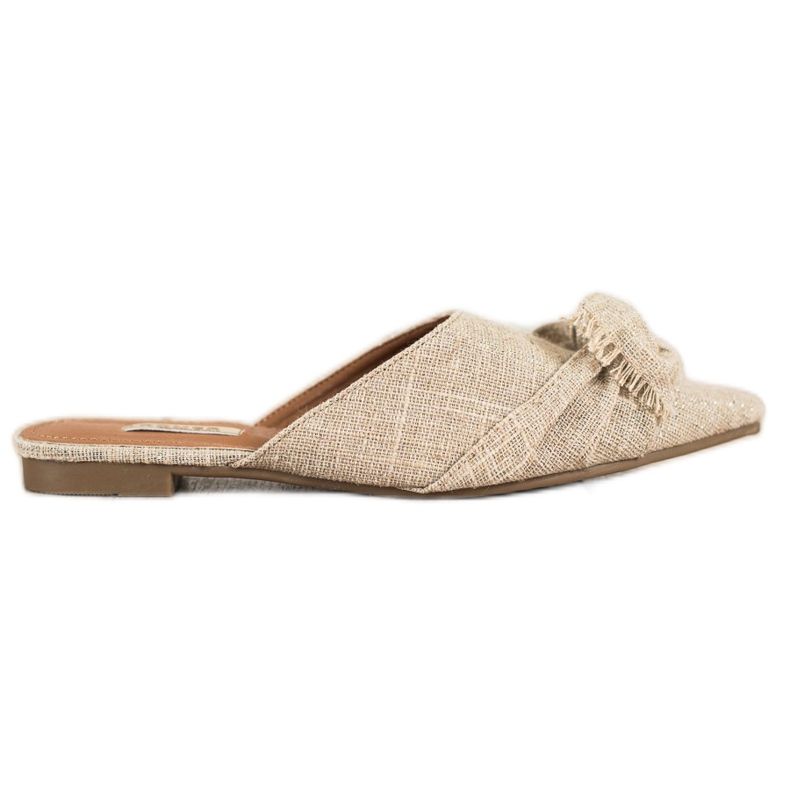 SHELOVET Elegantní pantofle ve Spitzu béžový