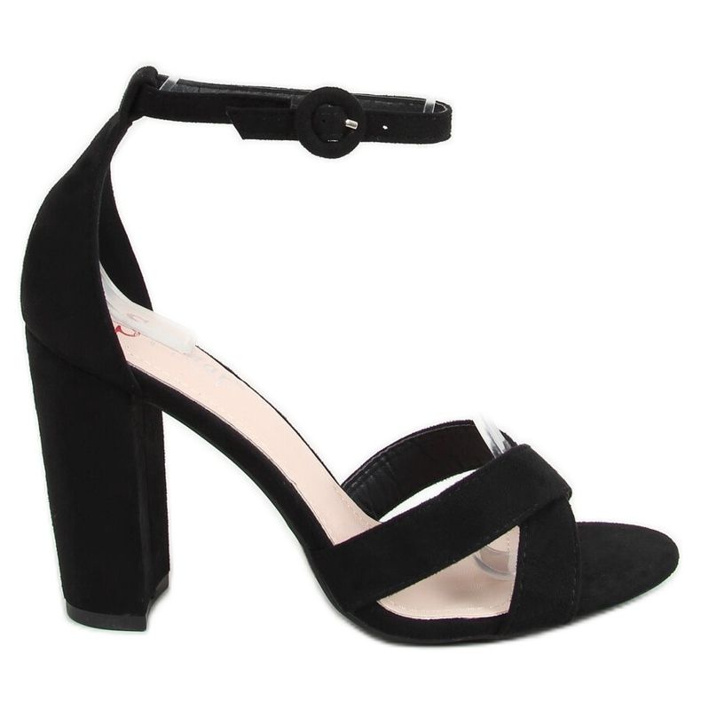 Černé sandály na sloupku TU133P Černá