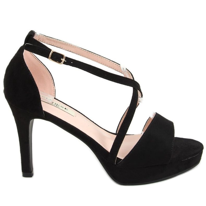 Černé sandály na platformě 9R31 Black černá