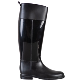 New Age Stylové černé galoše černá New Age Stylové černé galoše černá