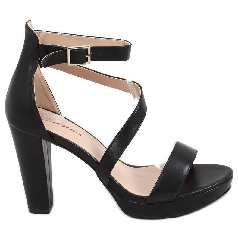 Černé sandály na platformě S-839 Black černá
