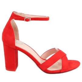 Červené sandály na vysokém podpatku NF-63P Red Červené sandály na vysokém podpatku NF-63P Red
