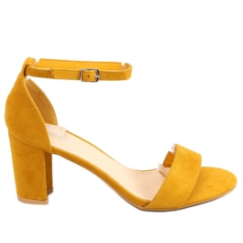 Medové vysoké podpatky LL-210P Yellow žluť