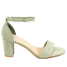 Sandály na vysokém podpatku aquamarine LL-210P Green zelená