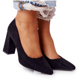 Semišová čerpadla na baru Sergio Leone PB216 černá černý