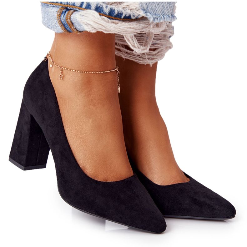 Semišová čerpadla na baru Sergio Leone PB216 černá