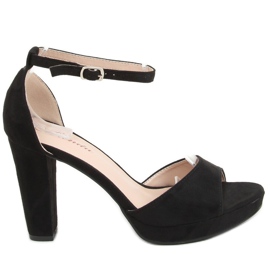 Černé sandály na platformě S-850 černý