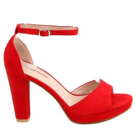 Červené sandály na platformě S-850 Červené Červené sandály na platformě S-850 Červené