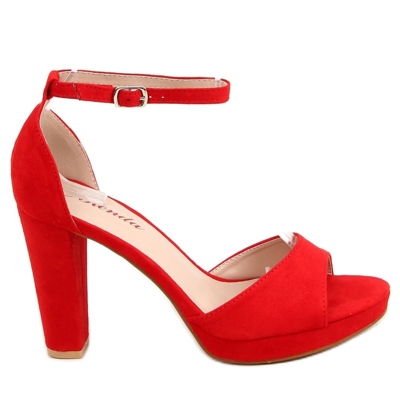 Červené sandály na platformě S-850 Červené