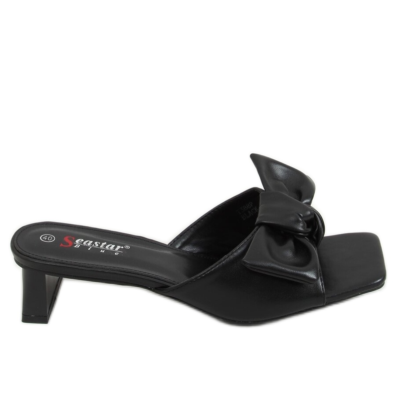 Černé designové podpatky T388P Black černá