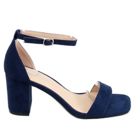Sandály na vysokých podpatcích námořnická modř QL-169 Blue