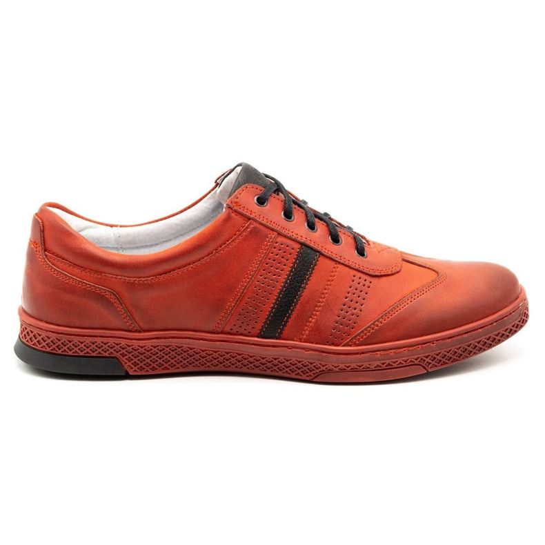 Joker Pánská kožená obuv na volný čas S21 / 2 červená červené