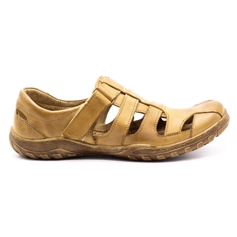 Polbut Pánská prolamovaná obuv 237 pro letní béžovou barvu béžový