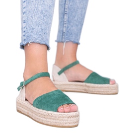 Zelené sandály na platformě Pearl River zelený