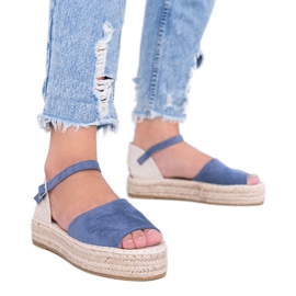 Modré sandály na platformě Pearl River modrý