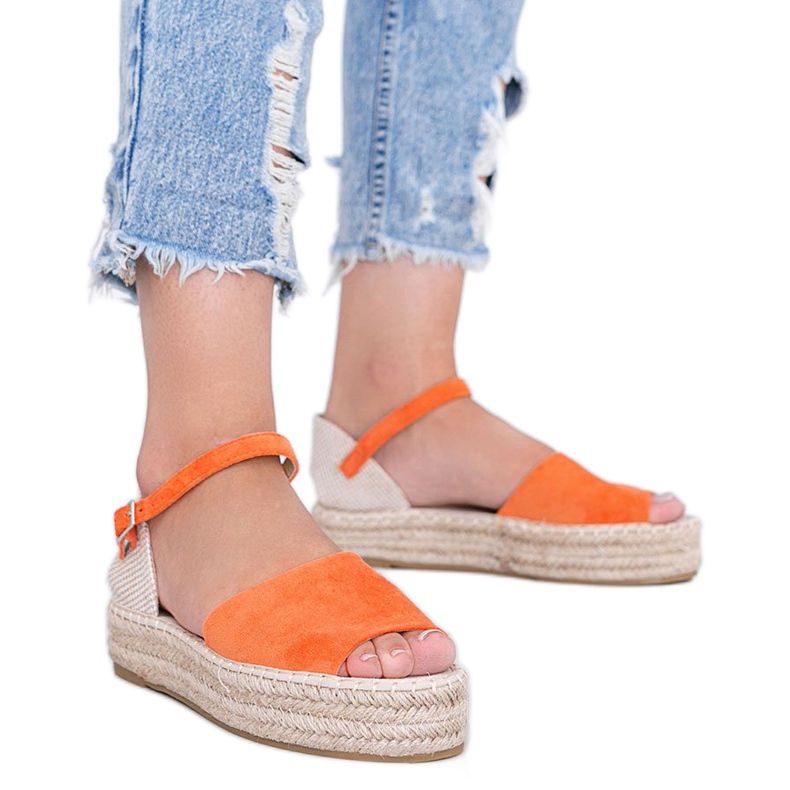 Oranžové sandály na platformě Pearl River oranžový