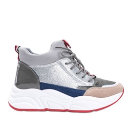 Šedé tenisky na silné podrážce Cassadi šedá Šedé tenisky na silné podrážce Cassadi šedá