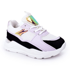 Dětské sportovní boty Tenisky Black-Violet Game Time bílý černý fialová